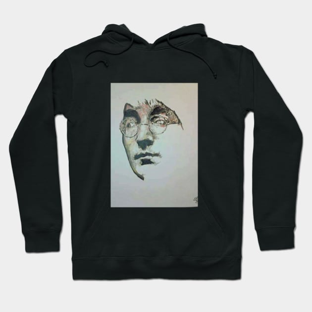 John Lennon Hoodie by Mike Nesloney Art